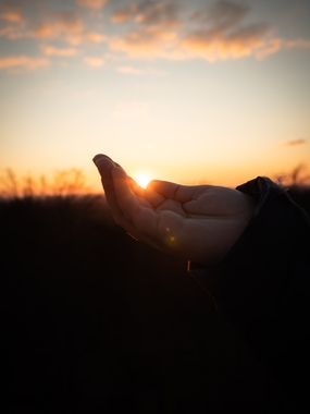 黄昏意境非主流摄影图片